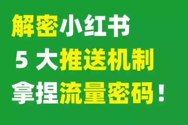 解密小红书5大推送机制，轻松拿捏流量密码